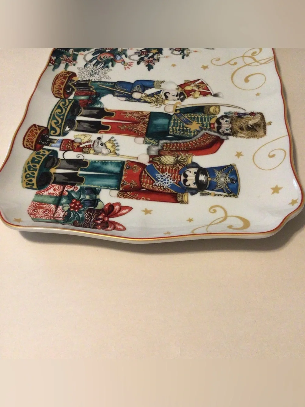 Williams Sonoma Twas The Night Before Christmas Nutcracker Platter 18x12.5 Heavy